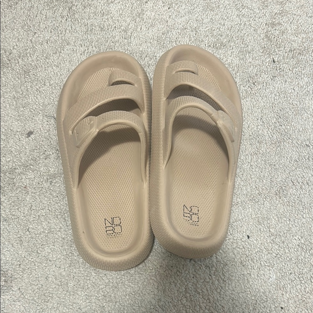Tan Slide Sandals